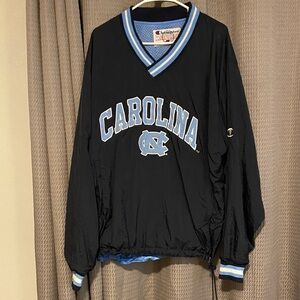 Champion REVERSIBLE V-Neck Carolina UNC Jacket pullover vintage size large